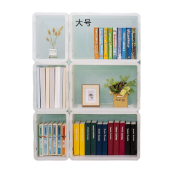 爱丽思 自由叠加塑料收纳箱 56L 半透明