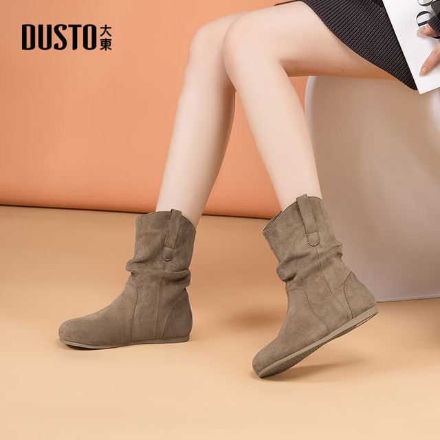 DUSTO 大东 限时返场 爆款复古西部堆堆靴