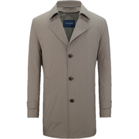 雅戈尔(YOUNGOR)风衣男双翻领长款棉风衣聚酯纤维不易皱保型弹性耐穿 卡其 180/100A