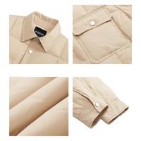 gxgjeans冬季轻薄衬衫短款羽绒服男式羽绒服男