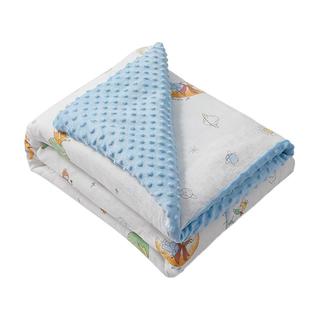 EMXEE/嫚熙 豆豆毯 透汽纱罗+豆豆绒 150x120cm 婴儿毛毯