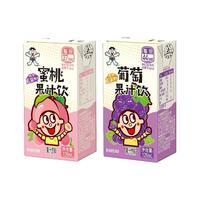 旺旺 果汁饮125ml*16盒 苹果味蜜桃味葡萄味果汁饮料聚餐露营便携 蜜桃味+葡萄味