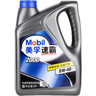 Mobil美孚 速霸2000抗磨倍护5W-40 SP 全合成汽车机油 4L
