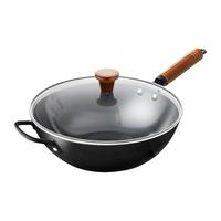 ASD 爱仕达 炒锅(34cm、不粘、无涂层、铁、带盖)