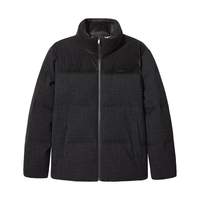 卡宾男装 90鸭绒羽绒服2024秋冬宽松面包服外套小香风H 煤黑色01 52