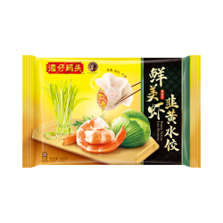 湾仔码头 鲜美虾仁韭黄水饺 虾仁馅 400g