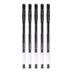 uni 三菱（三菱铅笔 uni）UM-100中性笔用考试用笔三棱办公签字笔文具 黑色5支装