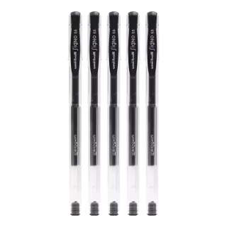 uni 三菱（三菱铅笔 uni）UM-100中性笔用考试用笔三棱办公签字笔文具 黑色5支装