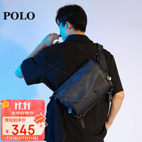 POLO 单肩包男士机能风斜挎包男iPad包商务手机包运动挎包男包 迷彩黑 迷彩黑（可装10.9英寸iPad）