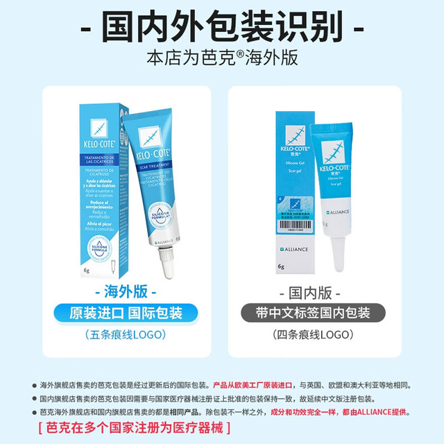 PLUS会员：Kelo-cote 芭克 祛疤膏 6g