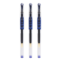 百乐（PILOT）WINGEL滑力筆BL-WG-5透明中性笔 小用滑力彩色顺滑水0.5mm 蓝黑色【3支装】 0.5mm