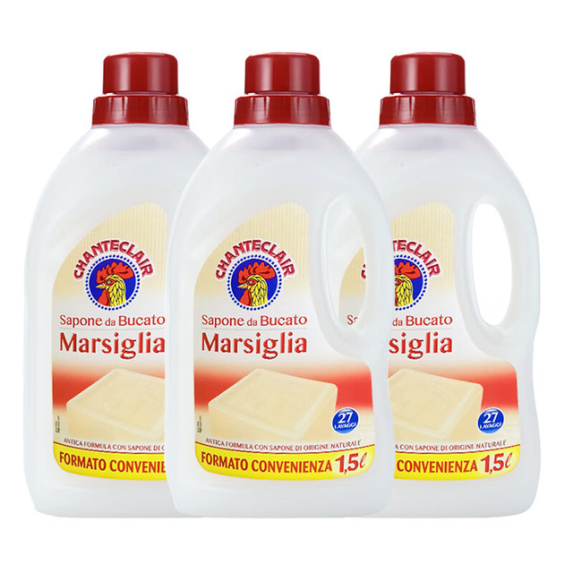 CHANTE CLAIR 大公鸡管家 洗衣液1500ml  经典香型*3瓶