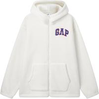 Gap 男女装秋季毛毡布logo仿羊羔绒连帽卫衣外套609272