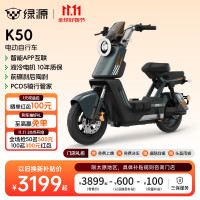 绿源 电动自行车K50 长续航智能大容量铅酸电动车新国标 到门店选颜色-续航80KM