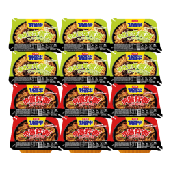 今麦郎 方便面一桶半炒面干拌面碗装香辣肉酱炒面速食食品 肉酱炒面6+炸酱面6