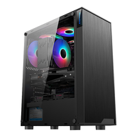 Huntkey 航嘉 GS400C ATX机箱 半侧透 黑色