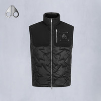 保暖服饰：MOOSE KNUCKLES 加拿大小剪刀 ICON LEAF 男士工装拼接撞色马甲背心 黑色 M15MV464