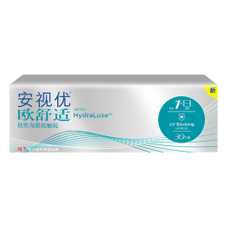 强生 欧舒适硅水凝胶医用保湿抗UV角膜接触镜 小泪片 30片装