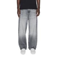 H&M男装牛仔裤夏季棉质高腰休闲直筒宽松时尚长裤1130309 浅灰牛仔 170/74A 29/30