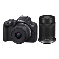  Canon/佳能 高清4k 微单相机套机+18-45mm镜头+55-210mm镜头  18-45mm,55-210mm 双头套机 黑色