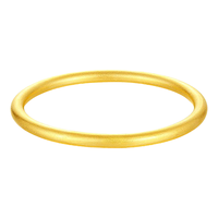 中金猫黄金手镯足金古法传承素圈手镯黄金手饰 素圈半空心手镯58圈口金重约10.1克