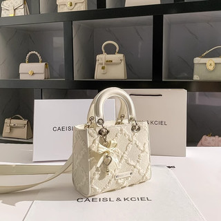 CAEISL & KCIEL 褶皱菱格手提单肩斜挎包