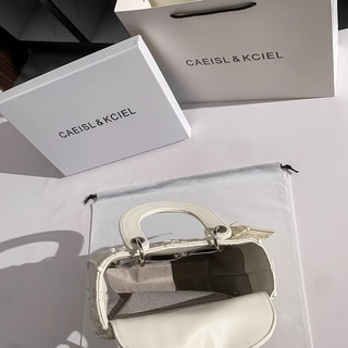 CAEISL & KCIEL 褶皱菱格手提单肩斜挎包