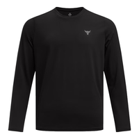 安德玛（UNDERARMOUR）秋冬Project Rock强森男子圆领训练运动长袖T恤1386871 黑色001 L