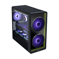 LIANLI联力L217 INF 无限镜版 中塔式台式电竞游戏机箱 黑色 电源双装/支持EATX主板/支持背插/ 217 INF黑色