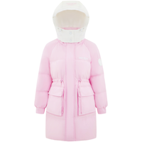 【可爱多巴胺】冬季女式中长款轻暖环保连帽羽绒服