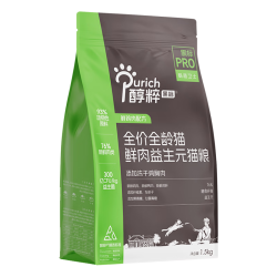 醇粹 黑标PRO鲜鸡肉全价益生元成幼通用猫粮防软便养肠胃冻干 鲜肉益生元猫粮1.5kg