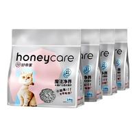 Honeycare 好命家木薯猫砂混合钠基矿石猫砂膨润土 不易粘底易结团 好命天生 木薯矿石混合猫砂2.4kg*4包