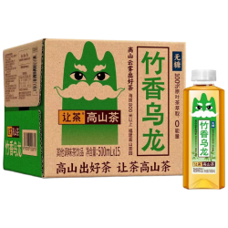 让茶 竹香乌龙茶「无糖」500mL*15瓶 箱装饮料