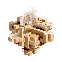 智酷堡鲁班榫卯积木儿童diy手工拼搭房子积木益智玩具男女孩