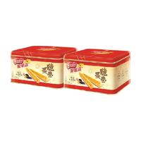 雀巢 Nestlé【蜜蜂惊喜社】脆脆鲨黄油黑芝麻味蛋卷铁听装360g*2盒
