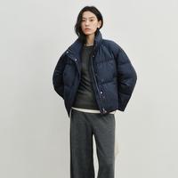 斯尔丽 【面包服】2025款立领保暖珠片绣设计女式宽松短款百搭羽绒服