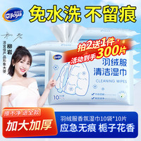 洁宜佳 羽绒服免洗清洁湿巾 10片*10袋