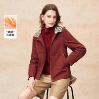 Infinity FINITY 2025秋冬休闲连帽长袖防风保暖纯色女式棉衣外套