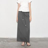 GREEN BELT 城市旷野25春秋极简风H版型半身裙女高智感抽绳开衩长裙