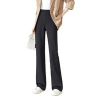 通勤拖地筒喇裤子女2024春显瘦窄版休闲直筒高个子喇叭裤子女