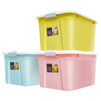 Citylong 禧天龙 X-6131 收纳箱 52L*3个 柠檬黄+樱草蓝+仲夏粉