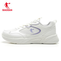 乔丹 运动鞋女鞋2025春夏季新款网面透气软弹轻质跳绳鞋跑步鞋子女 象牙色/辰曦紫 36