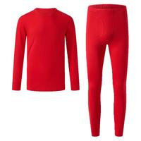 京东京造【新长绒棉】新疆纯棉男式保暖内衣男秋衣秋裤男套装 中国红男 XL