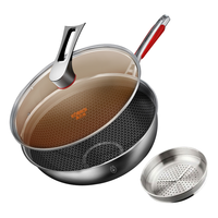 康巴赫不粘锅煎炒锅麦饭石色轻颜系列轻量锅身平底炒锅煎锅少油烟炒菜锅 轻颜麦饭石色不粘锅(含盖) 28cm