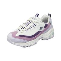 斯凯奇（Skechers）女鞋春季奶茶熊厚底增高老爹鞋百搭舒适潮流休闲运动鞋896276 紫色/多彩色/PRMT 38