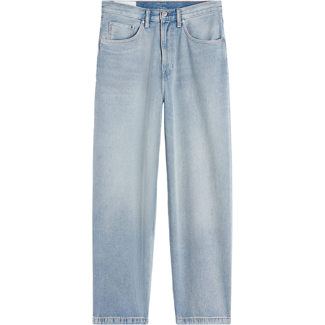 H&M 格雷系男装牛仔裤美式休闲舒适宽松版无弹力长裤1130309 浅牛仔蓝 170/102 40/30