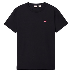 Levi's 2023夏季男士休闲潮流短袖刺绣LOGO质感t恤时尚易穿搭 黑色 L
