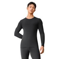 有棵树 YOUKESHU秋衣秋裤男士纯棉毛衫薄款打底内穿青少年保暖内衣套装线衣线裤 炭黑色 2XL