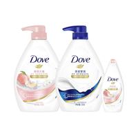 Dove 多芬 沐浴露套装 (深层营润730g+弹润水嫩730g+樱花甜香补充装400g)