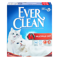 EVER CLEAN 铂钻 原装进口猫砂欧版活性炭除臭膨润土低尘猫砂6L 小红盒*4